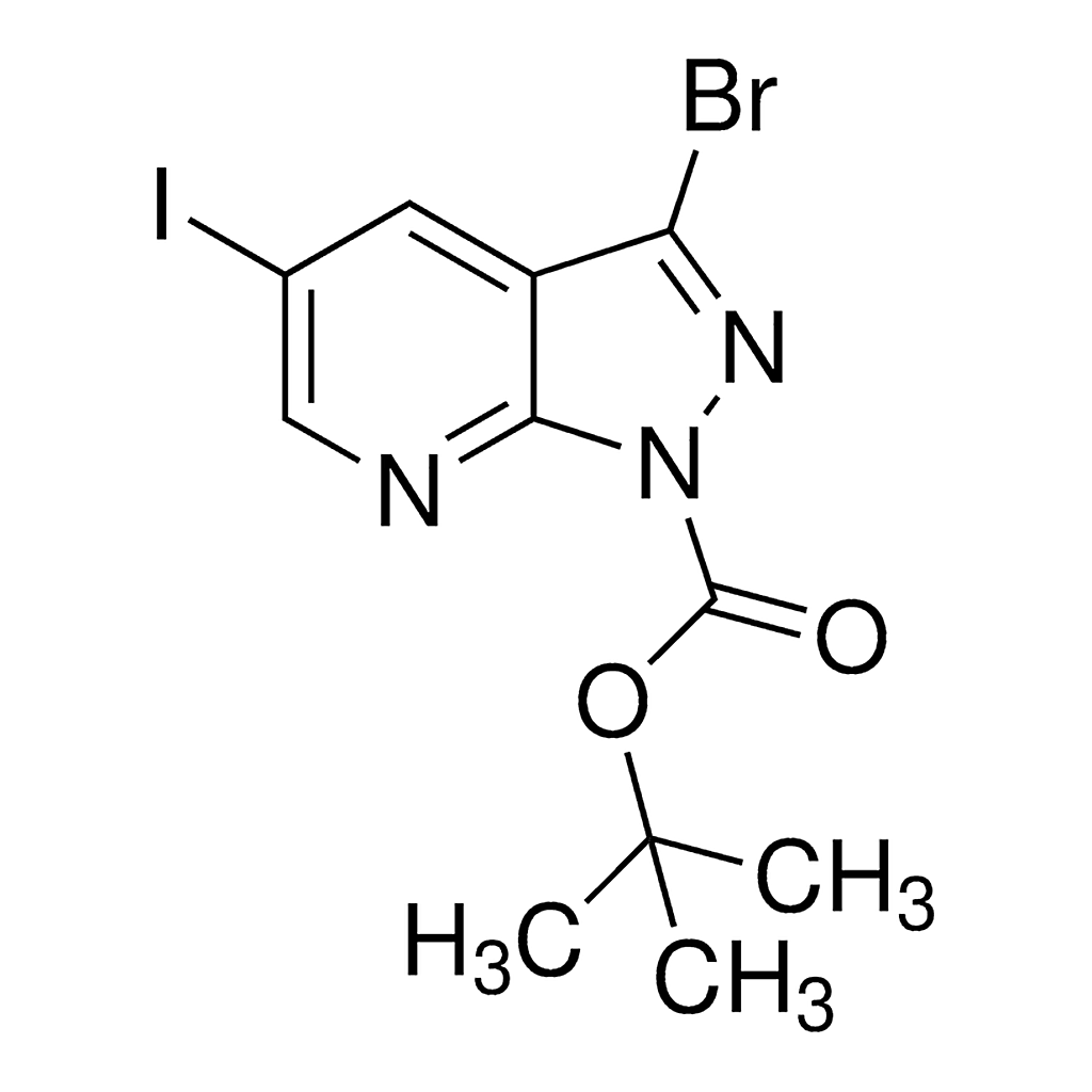 Merck tert-Butyl 3-bromo-5-iodo-1H-pyrazolo[3,4-b]pyridine-1-carboxylate