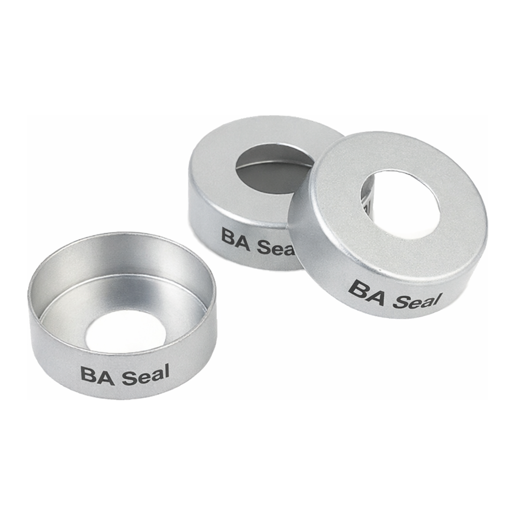 Merck Open-top style aluminum caps