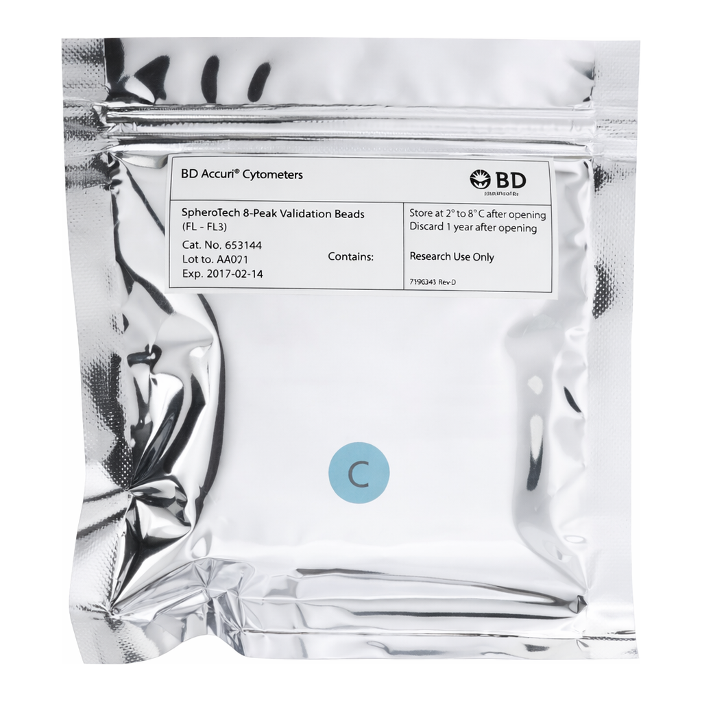 BD Spherotech 8-Peak Validation Beads (FL1 - FL3)