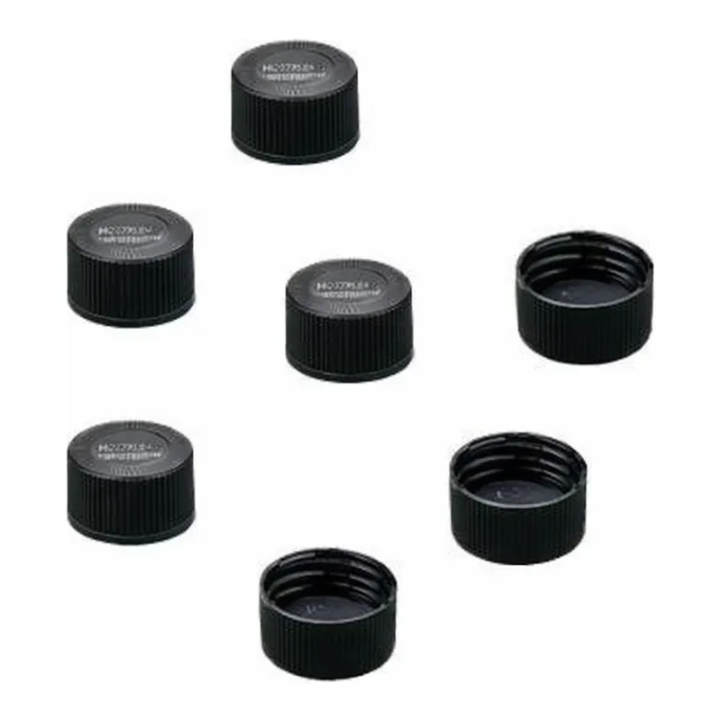 AS ONE Black Cap for Vial Bottle 100 Pcs 221224-SC