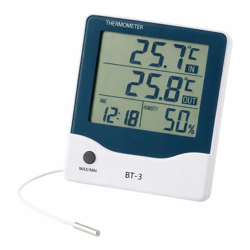 AS ONE Large Screen Thermo-Hygrometer with Alarm Clock BT-3