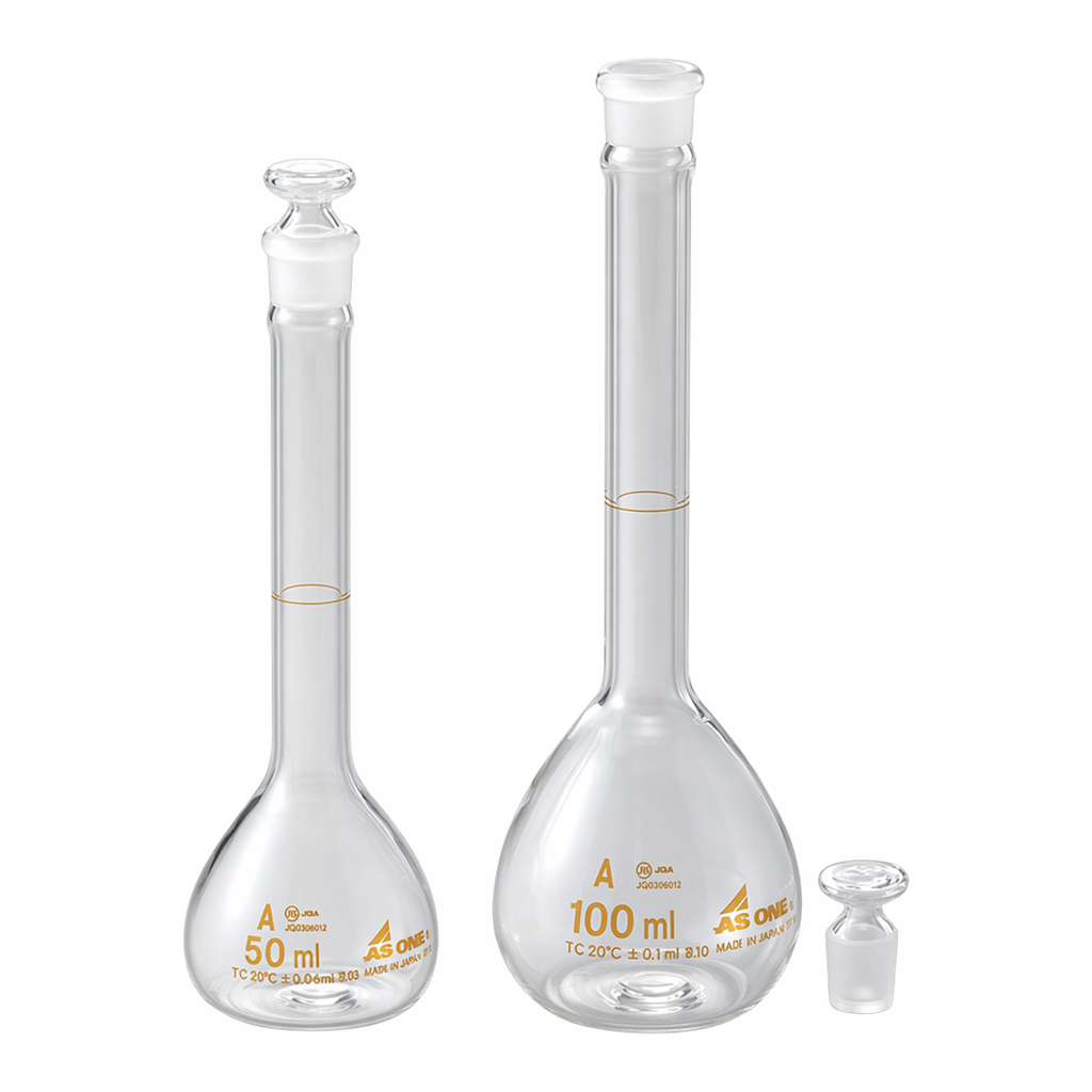 AS ONE Acid Cleaned Volumetric Flask 50mLand others