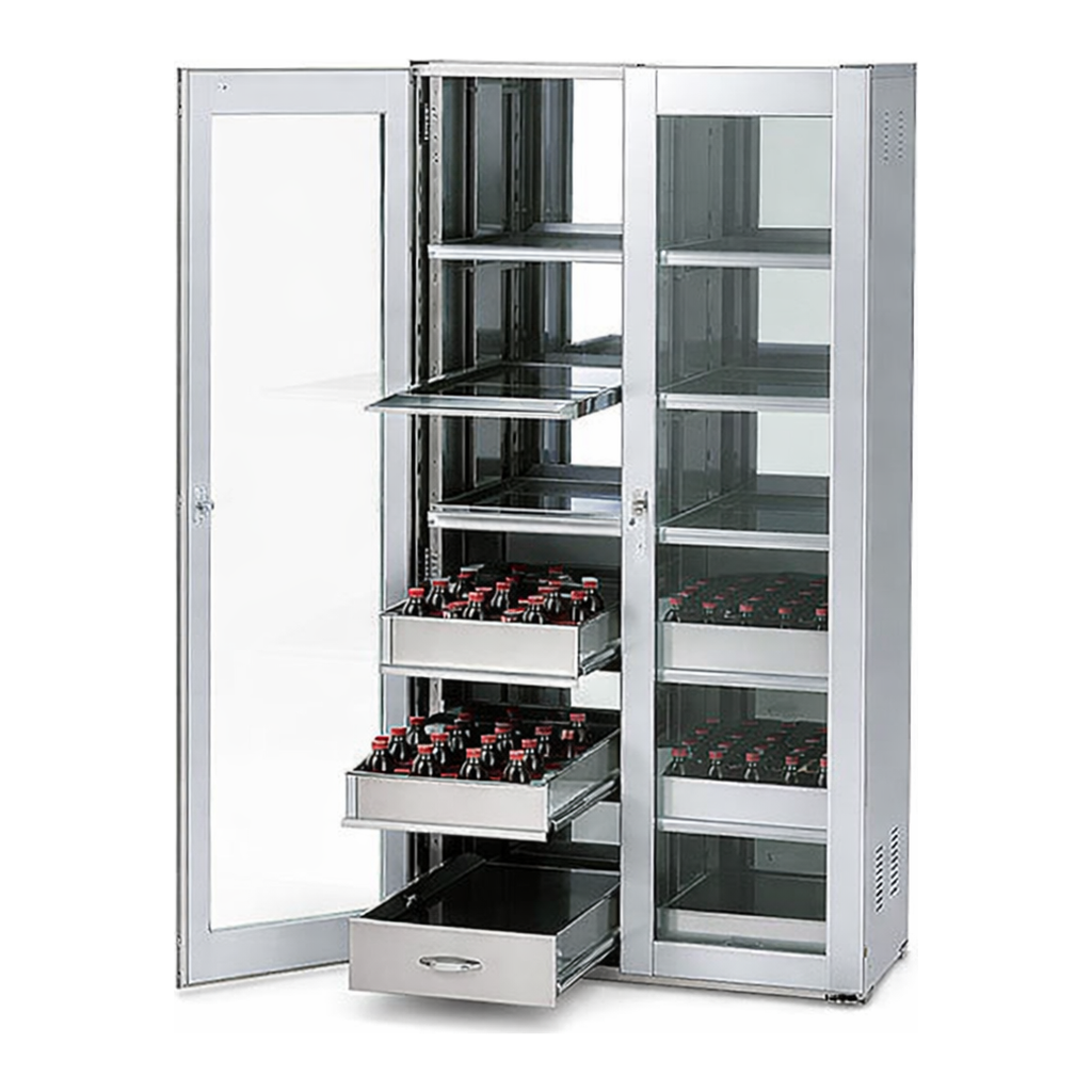 AS ONE Chemical Closet SH Type Door Material Aluminum, Glassand others