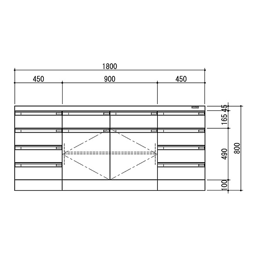 AS ONE Side Laboratory Bench White, Wooden Type 1800 x 750 x 800and others