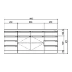 AS ONE Side Laboratory Bench White, Wooden Type 1800 x 750 x 800and others