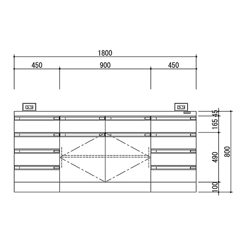 AS ONE Central Laboratory Bench Wooden White Riser, 1800 x 1200 x 800and others