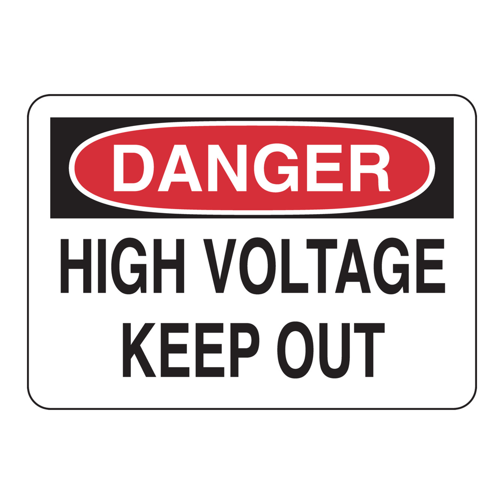 Brady DANGER High Voltage Keep Out Sign