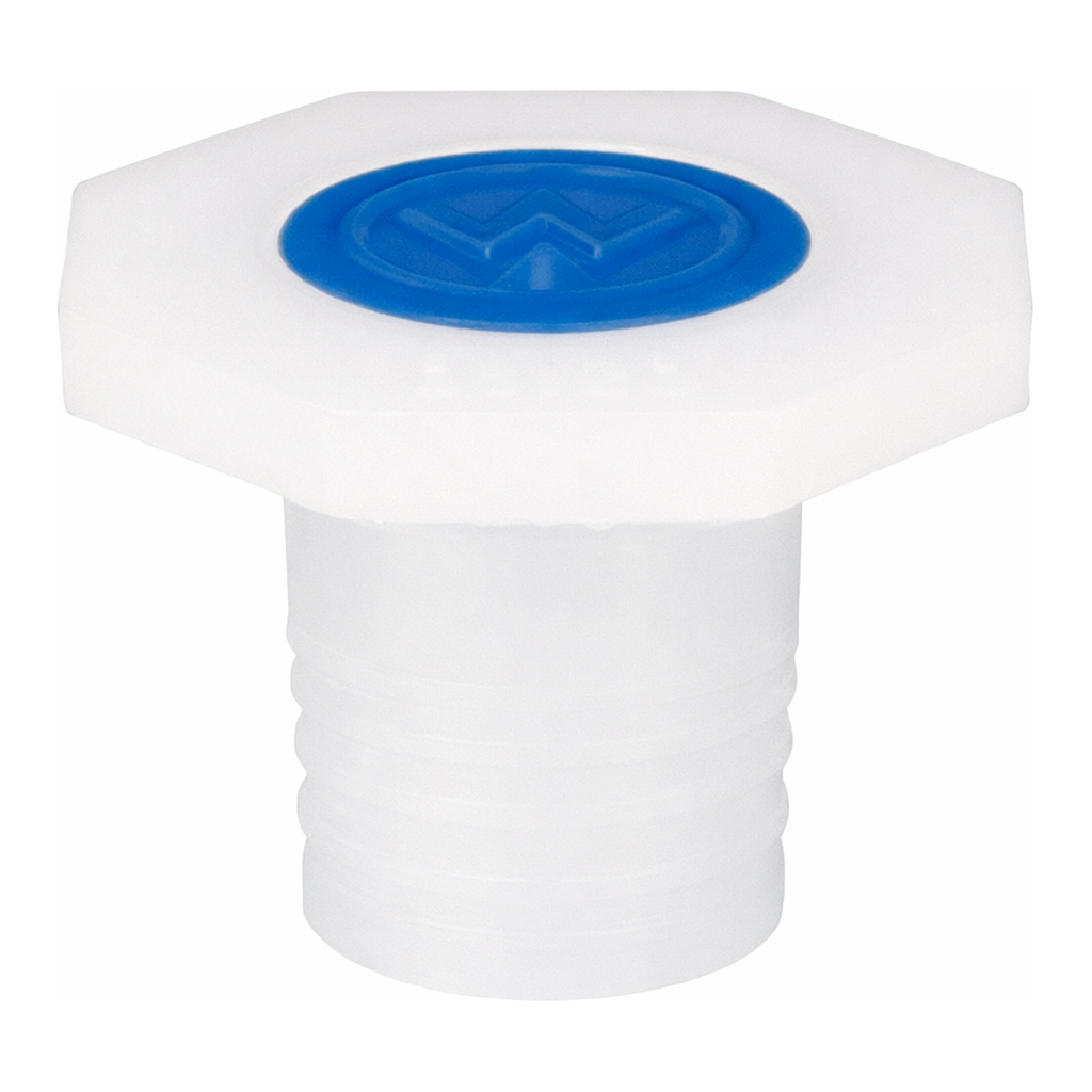 Daihan Science Din Joint Stopper, PE, with Octagonal- & Flower-Head, Non-Autoclavable, 7/16~60/