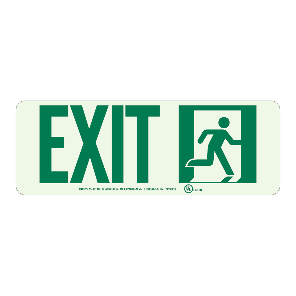 Brady Exit Sign