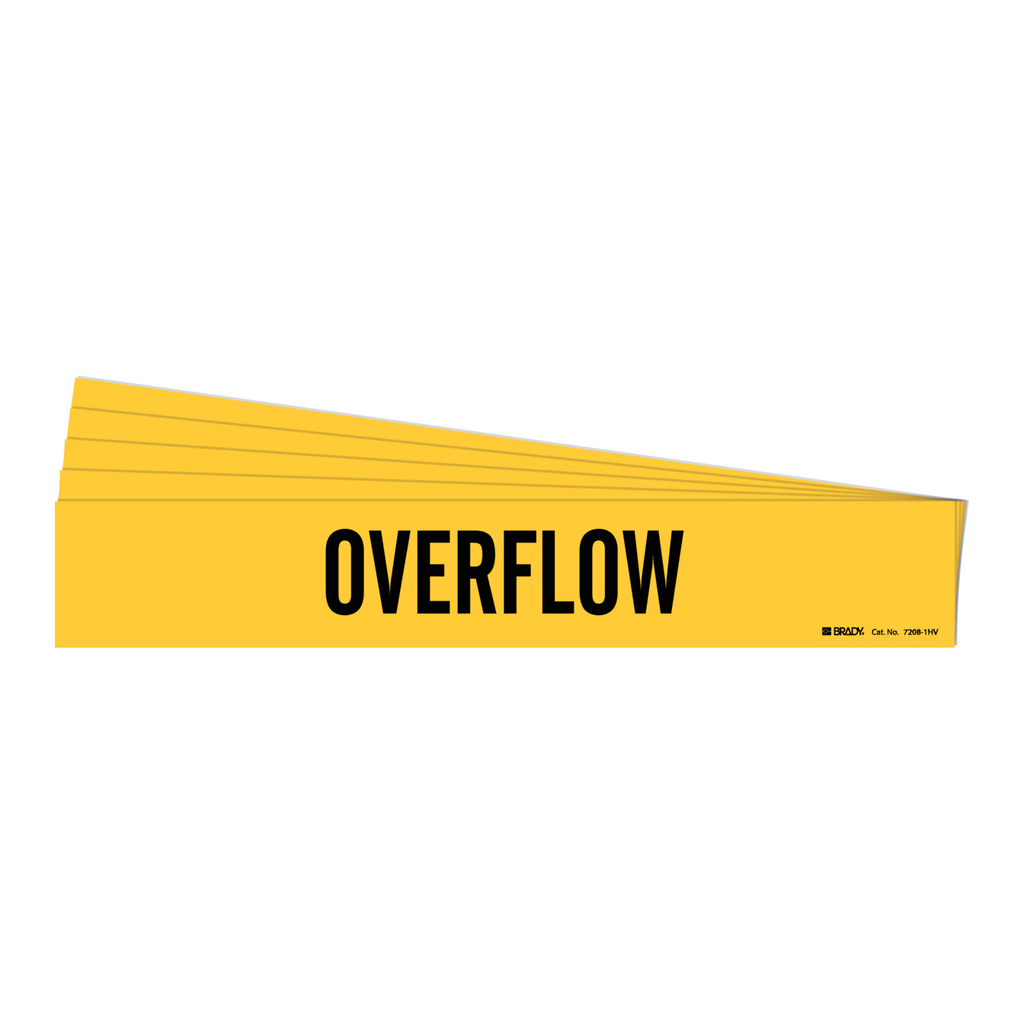 Brady OVERFLOW Pipe Marker