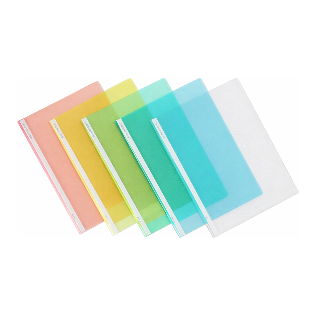 Daihan Science A4 Clear File with Sliding Bar, 5 ColorsIdeal for Hold the documents, 레일클리어 홀더