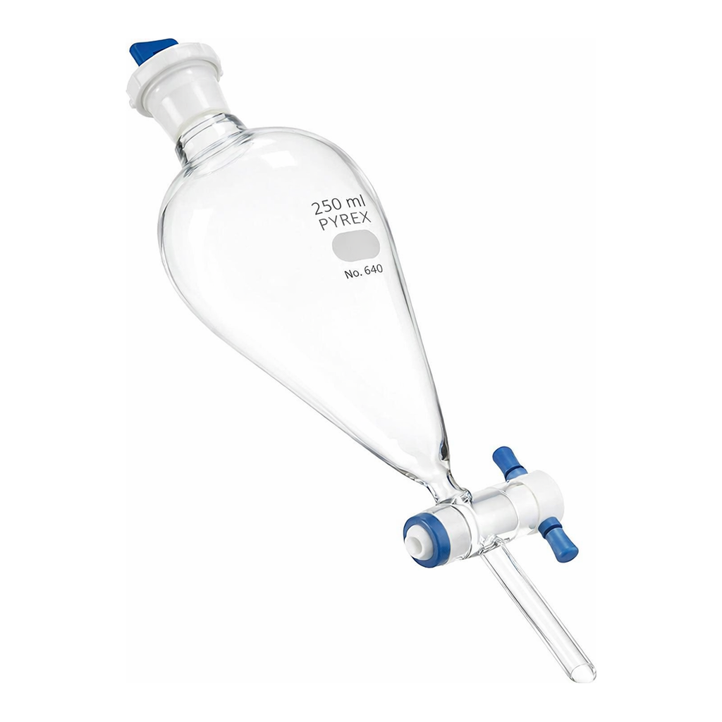 Merck Pyrex(R) Squibb separatory funnel, PE stopper, PTFE stopcock