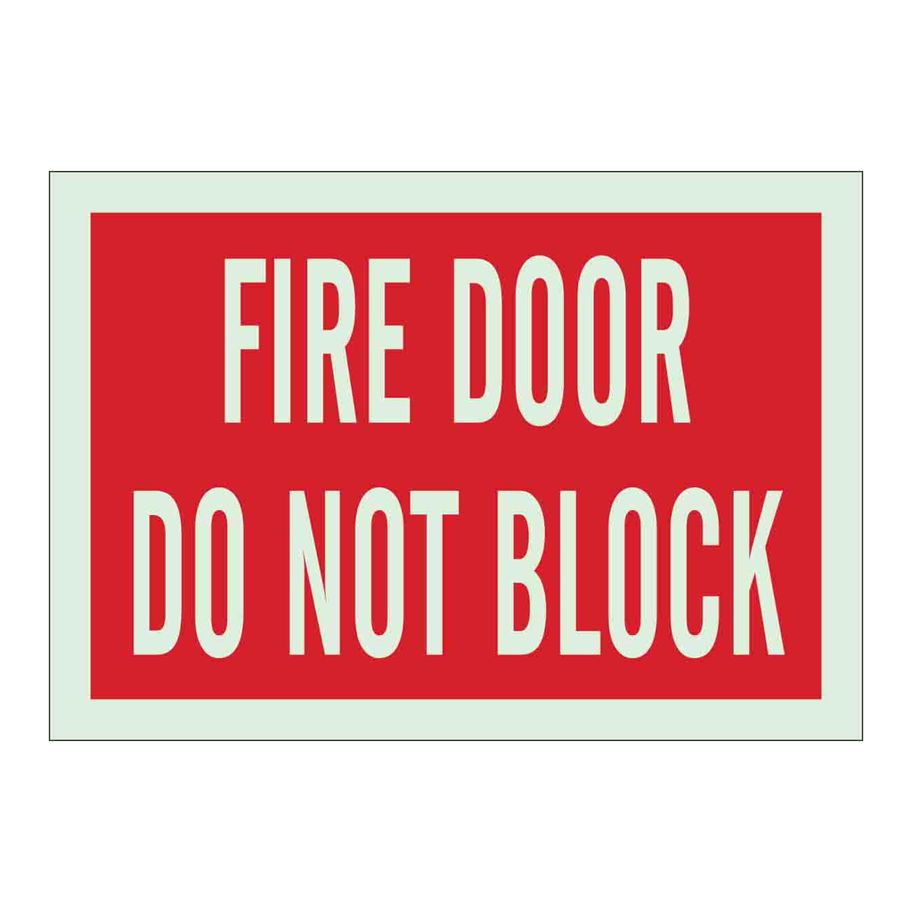 Brady BradyGlo Fire Door Do Not Block Sign