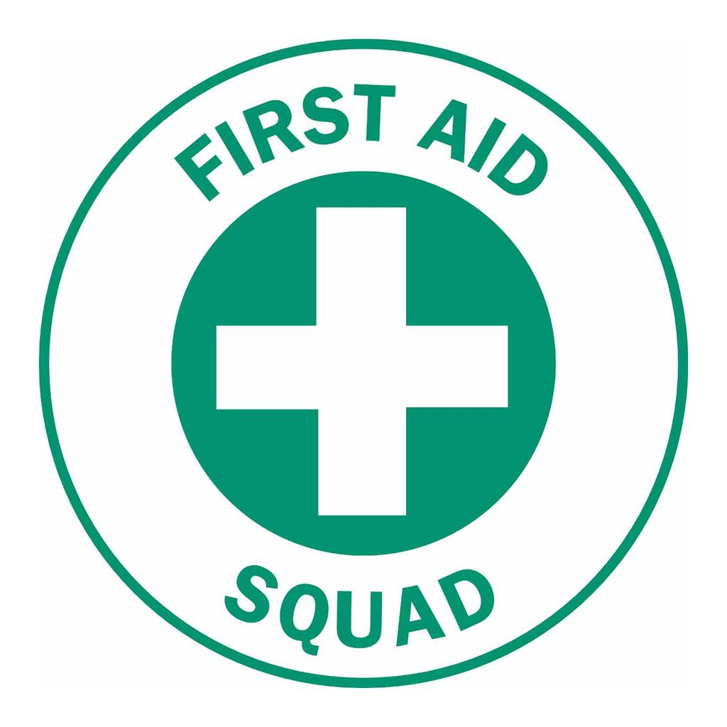 Brady FIRST AID SQUAD Hard Hat Labels