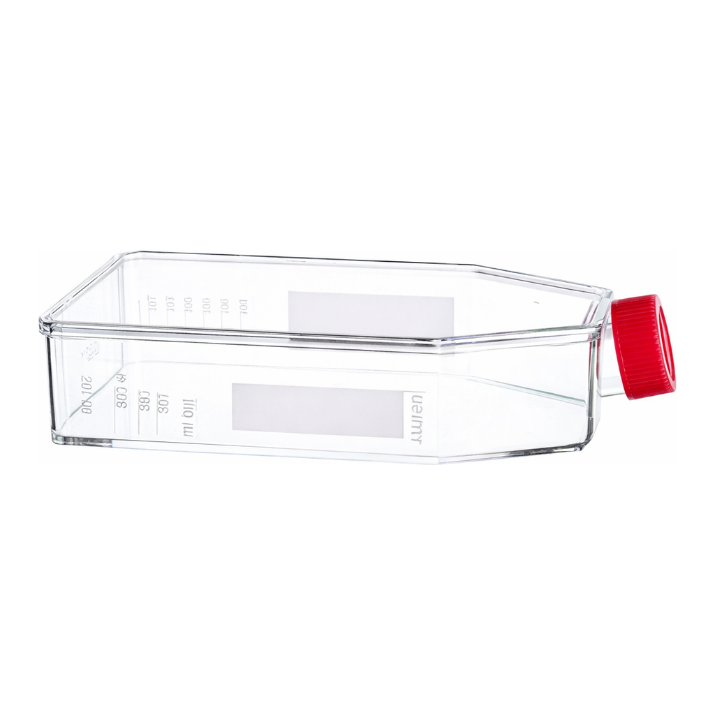 Greiner Bio One CELL CULTURE FLASK, 650 ML, 175 CM², PS,CELLCOAT®, POLY-D-LYSINE, RED FILTER SCREW CAP, 5 PCS./BAG