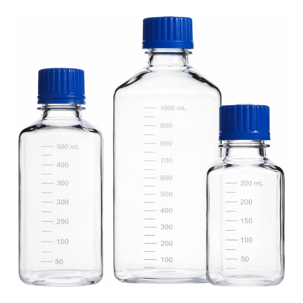 Daihan Science Azlon 250~2,000㎖ PC Media Bottles, Square- & Round-type, Narrow Neck, with Heav