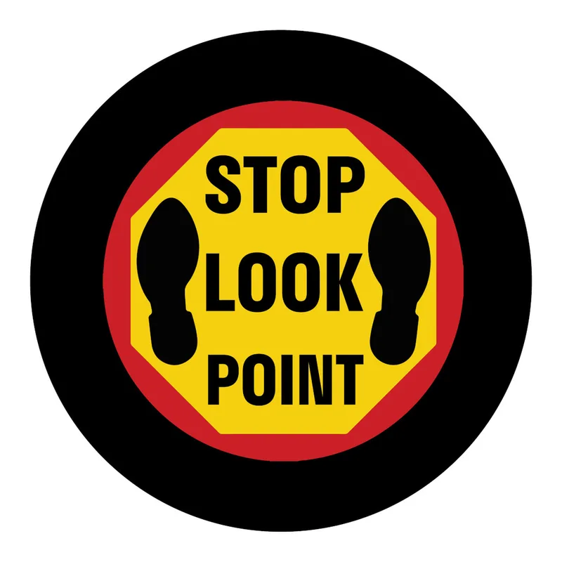 Brady GOBO Safety Sign Slides, STOP LOOK POINT