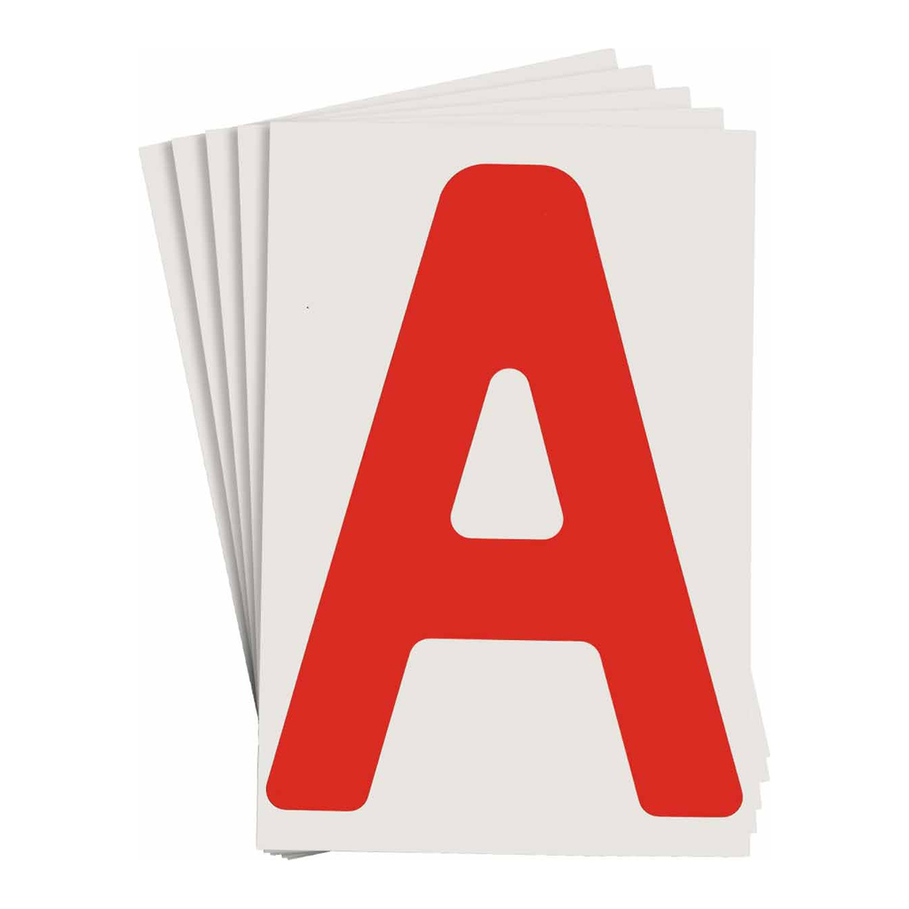 Brady 8" ToughStripe Red Numbers and Letters