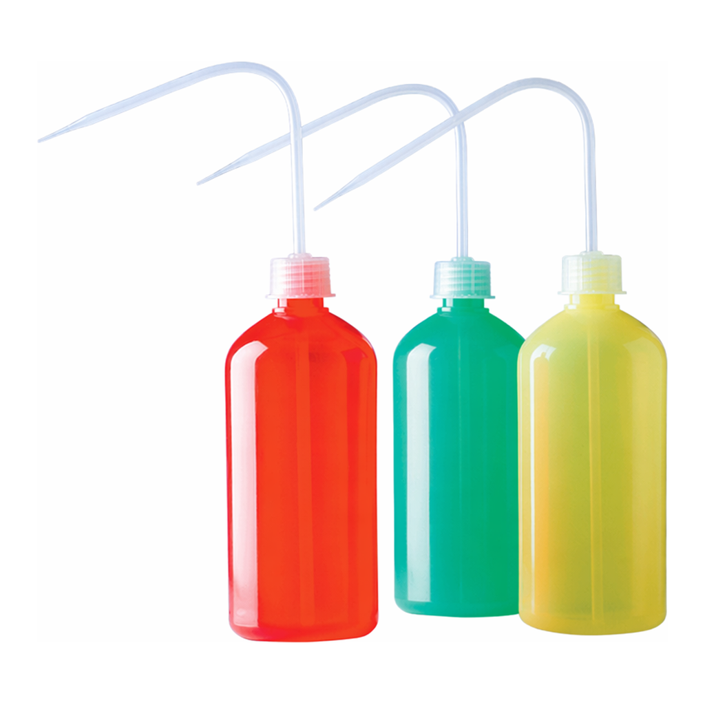 Daihan Science VITLAB LDPE Colored Narrow-neck Wash Bottle, Natural PP Cap, 250~1,000㎖<br>With