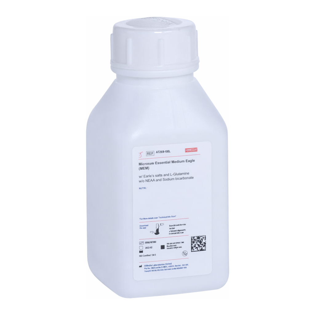 Himedia Minimum Essential Medium Eagle (MEM) w/ Hanks` salts and L-Glutamine w/o Sodium bicarbonate
