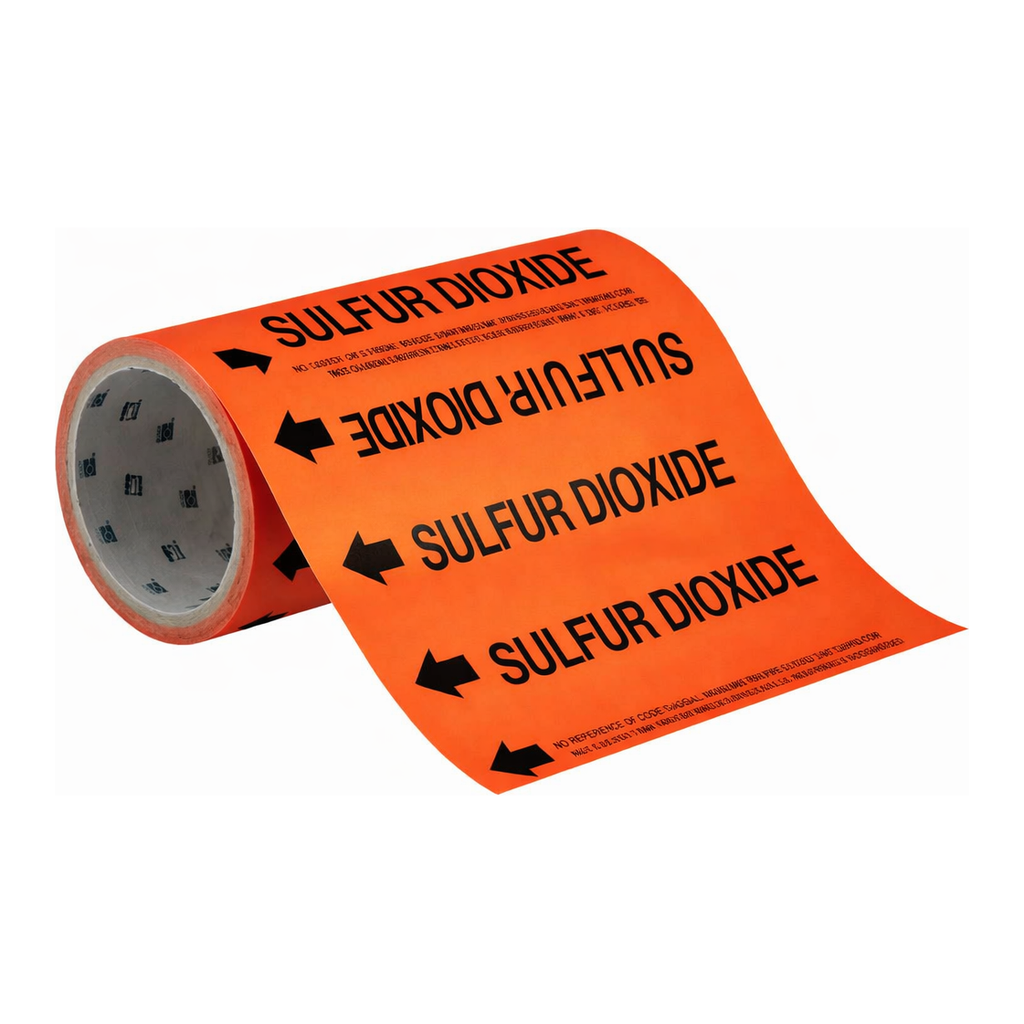 Brady SULFUR DIOXIDE Roll Form Pipe Marker
