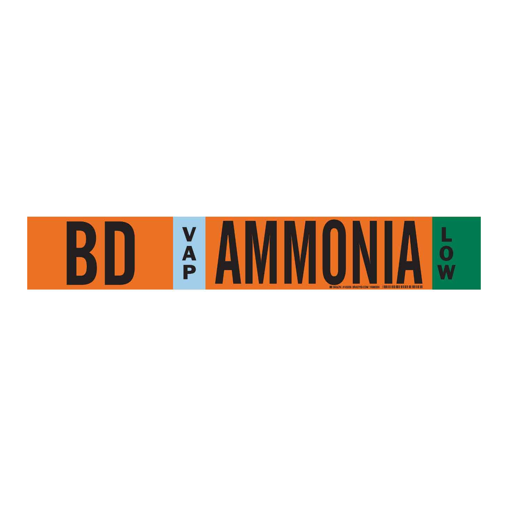 Brady BD VAP AMMONIA LOW Pipe Marker