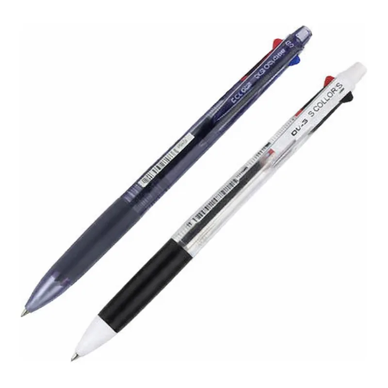 OFFICENEX 문화 초저점도 3색 볼펜(에스볼펜/3색볼펜/0.7mm/색상랜덤)