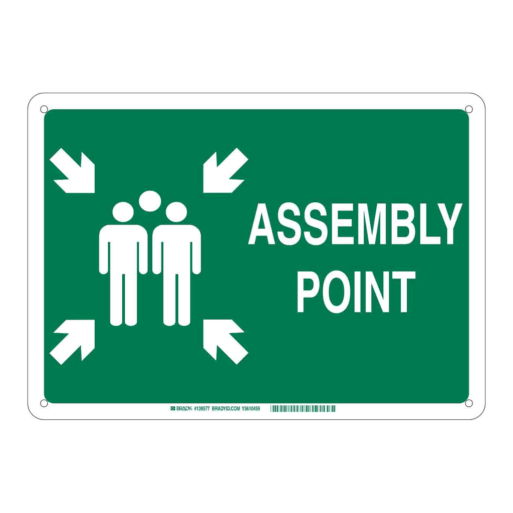 Brady Assembly Point Sign