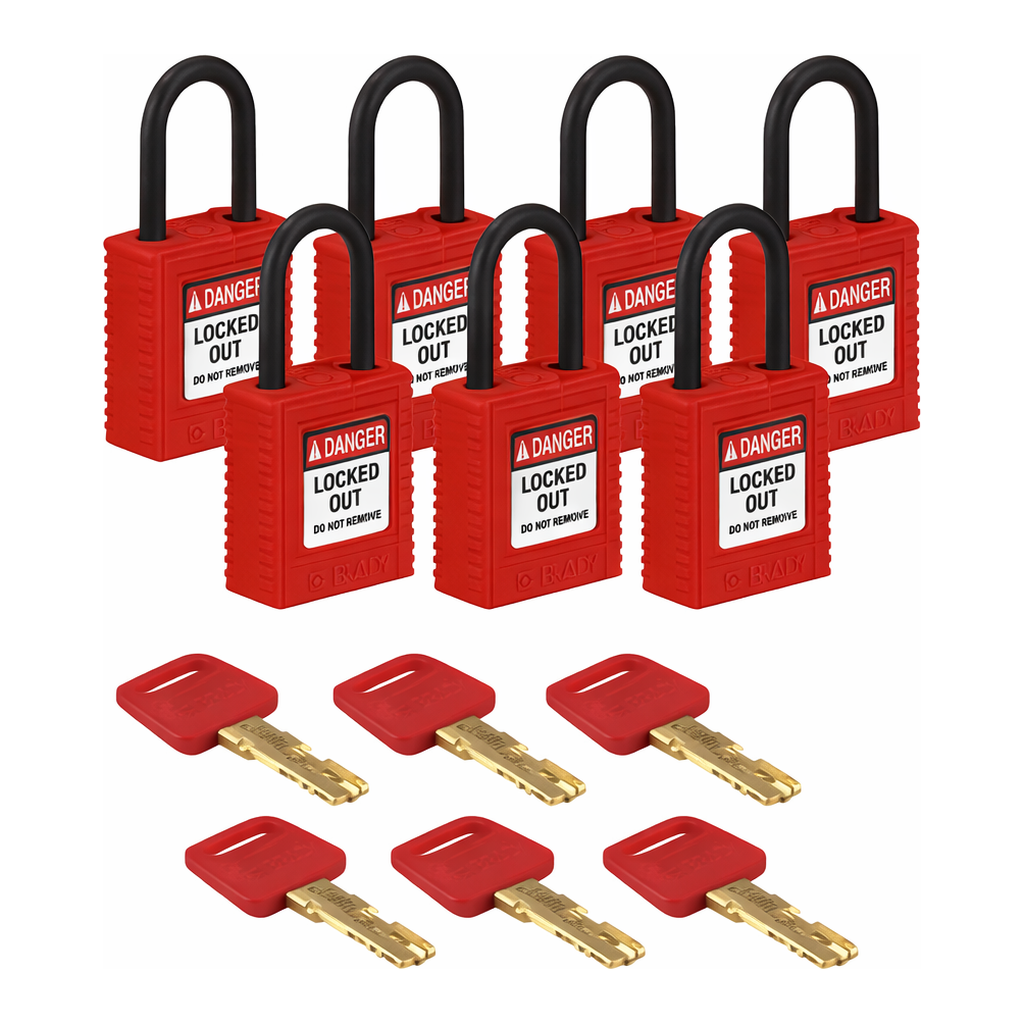 Brady SafeKey Compact Nylon Lockout Padlocks
