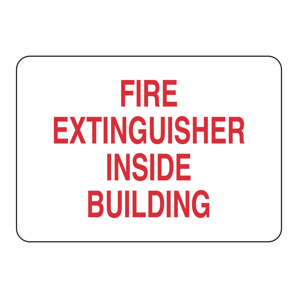 Brady Fire Extinguisher Inside Building Sign