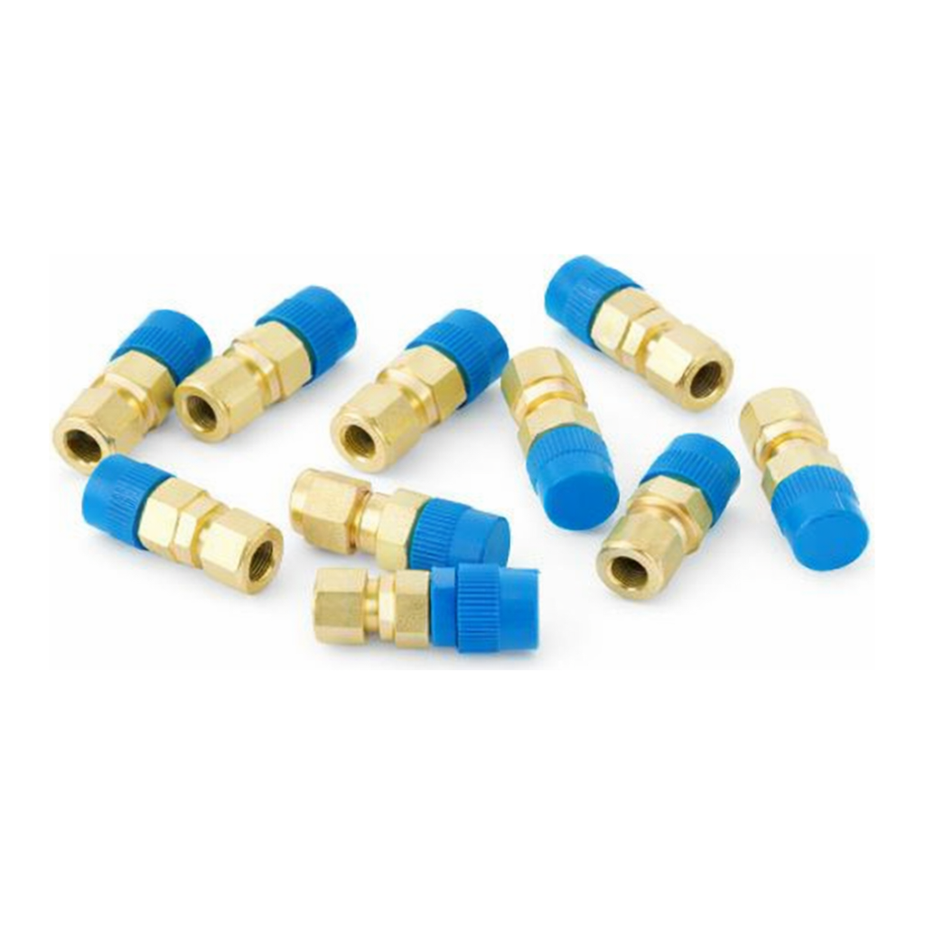 Restek Swagelok Fitting, Brass, 1/4in to 1/4in NPT Male Connector, 10-pk