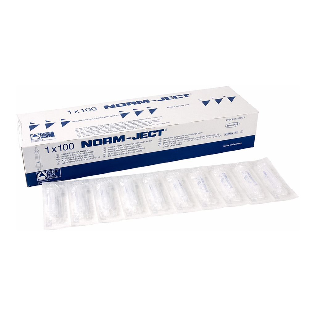 Restek Norm-Ject Plastic Syringe, 3mL Luer Slip Centric Tip, 100pk