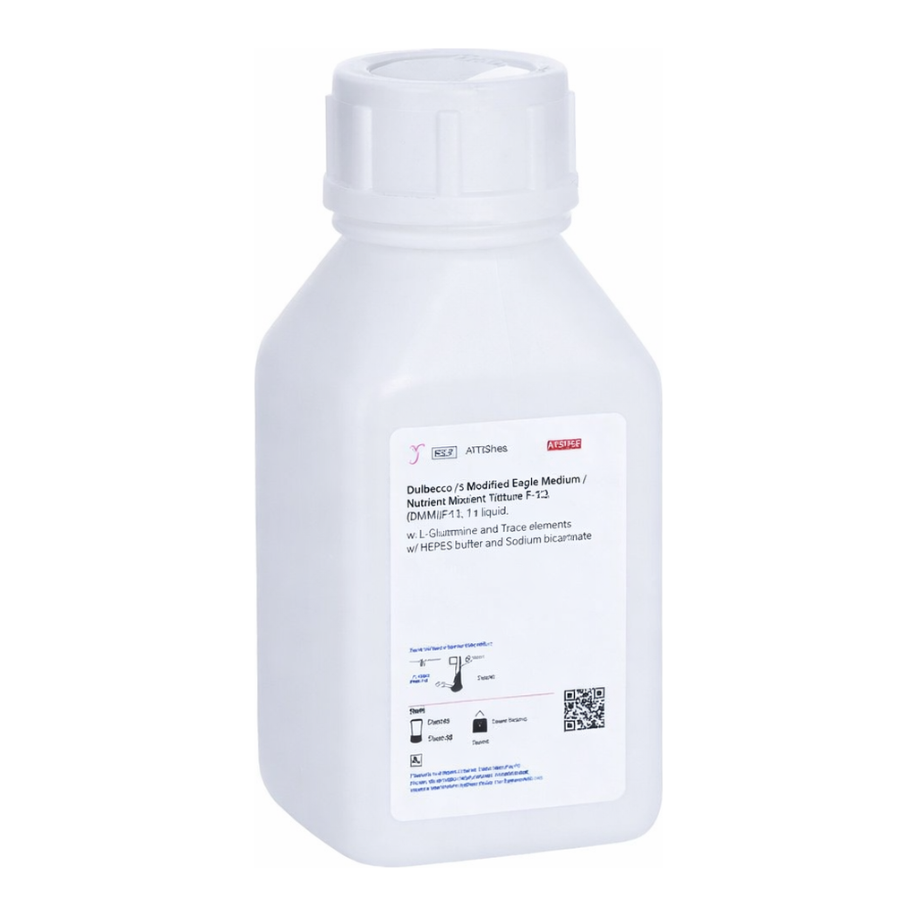 Himedia Dulbecco`s Modified Eagle Medium/Nutrient Mixture F-12 Ham (DMEM/ F12, 1:1 mixture) w/ L-Glutamine w/o HEPES buffer, Trace elements and Sodium bicarbonate