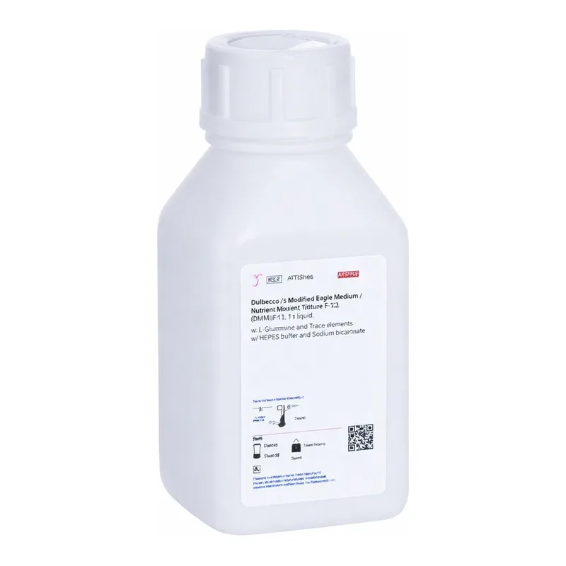 Himedia Dulbecco`s Modified Eagle Medium/Nutrient Mixture F-12 Ham (DMEM/ F12, 1:1 mixture) w/ L-Glutamine w/o HEPES buffer, Trace elements and Sodium bicarbonate