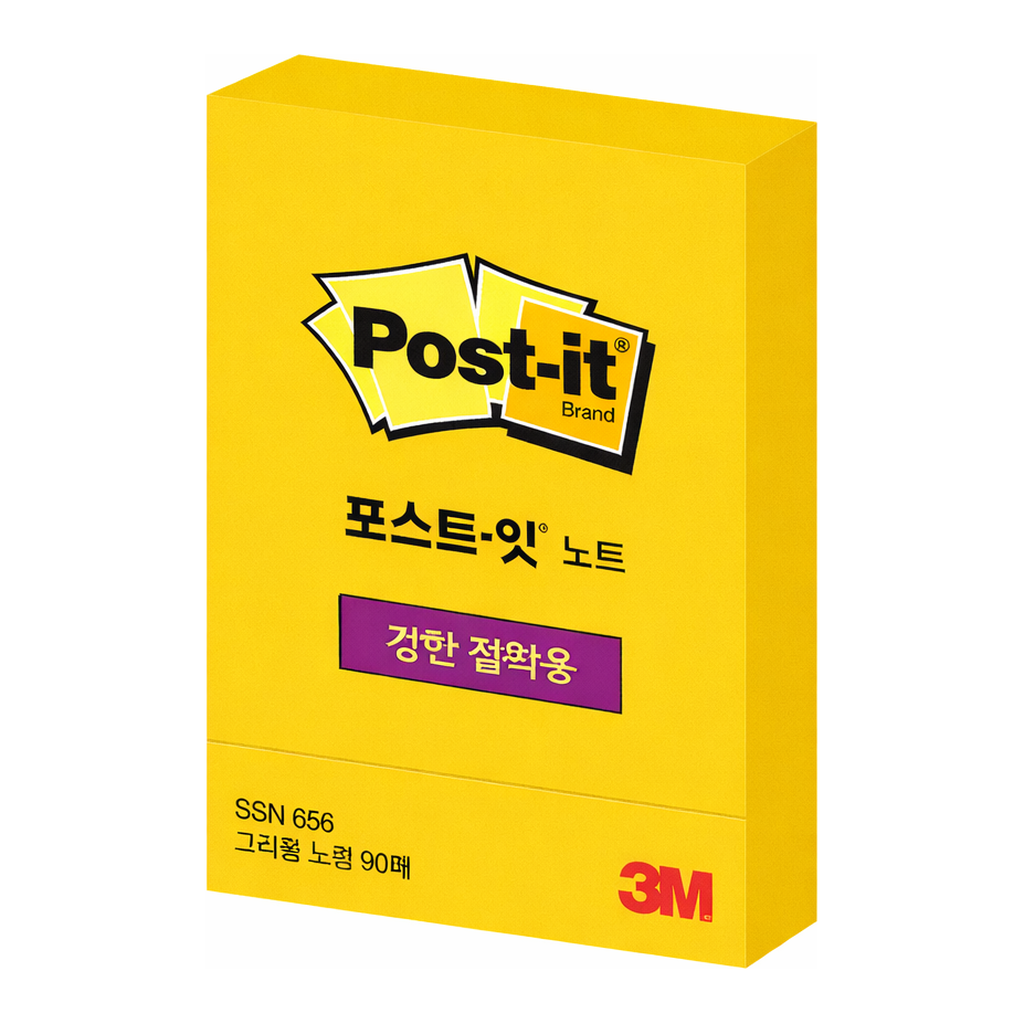 OFFICENEX 3M 포스트잇 강한점착용 656 그리움노랑