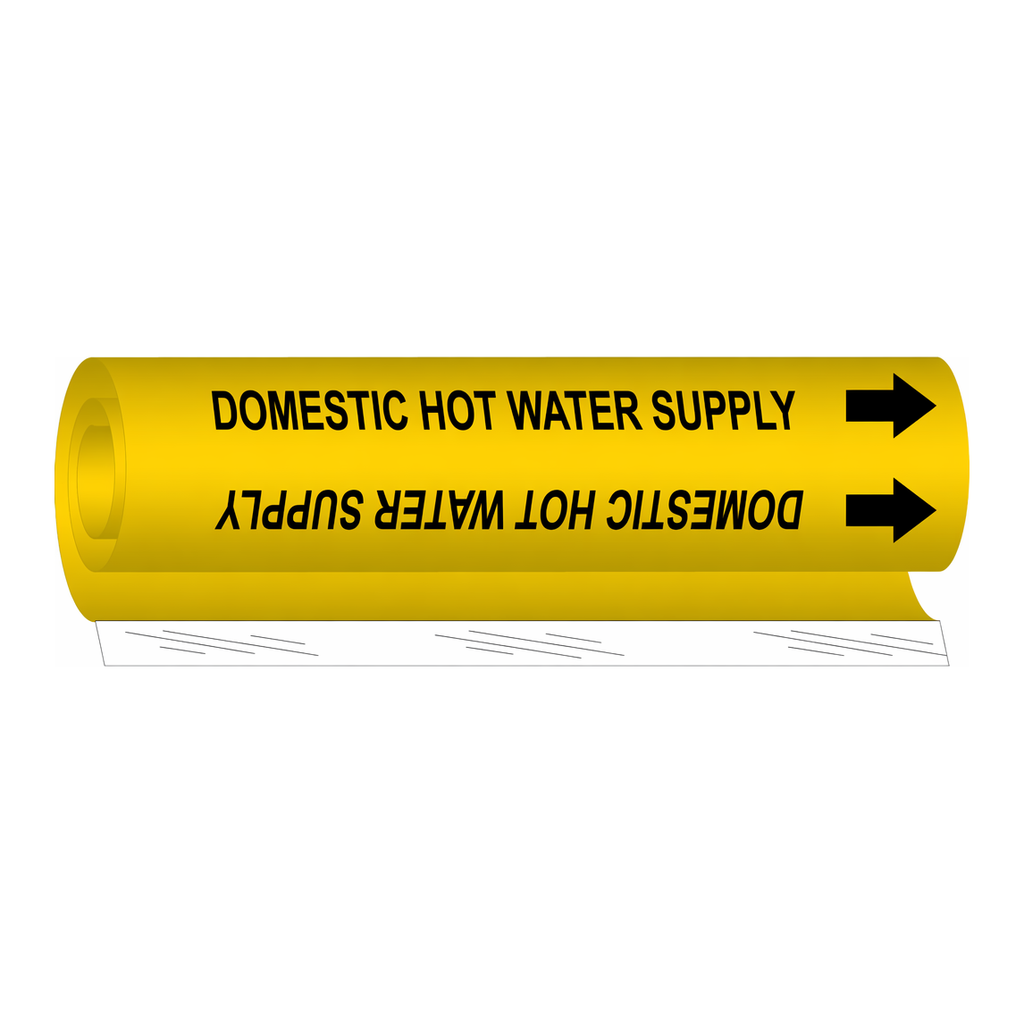 Brady DOMESTIC HOT WATER SUPPLY High Performance Pipe Marker