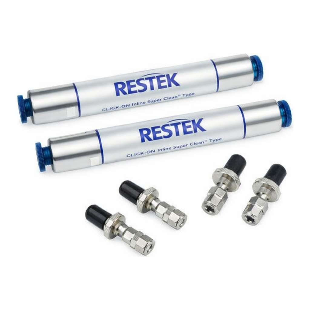 Restek Super-Clean Click-on Trap, Complete Fuel Gas Filter Kit, 1/4in SS, Includes 4 Connectors a