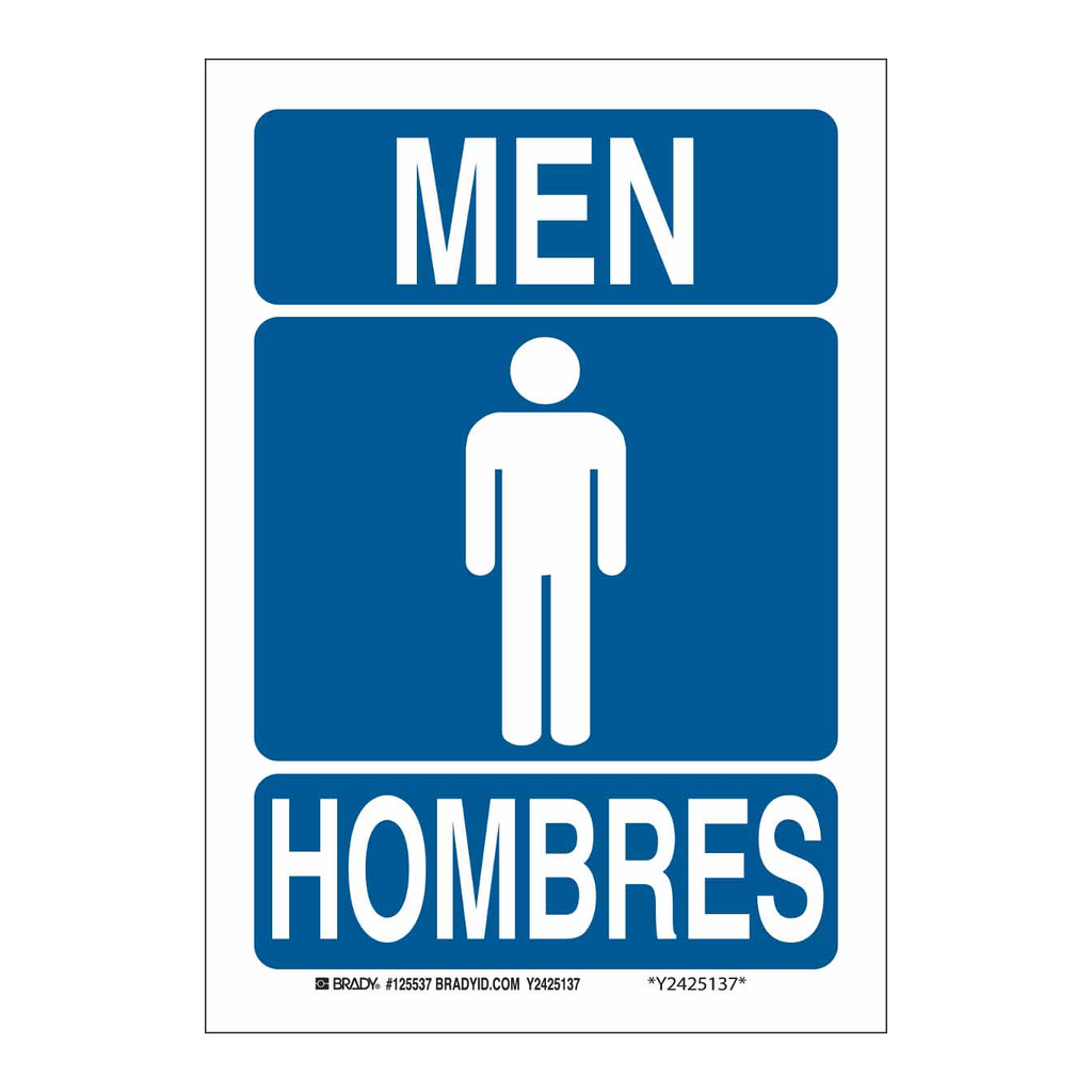 Brady Bilingual Men Sign