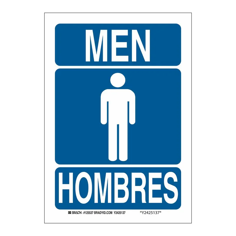 Brady Bilingual Men Sign