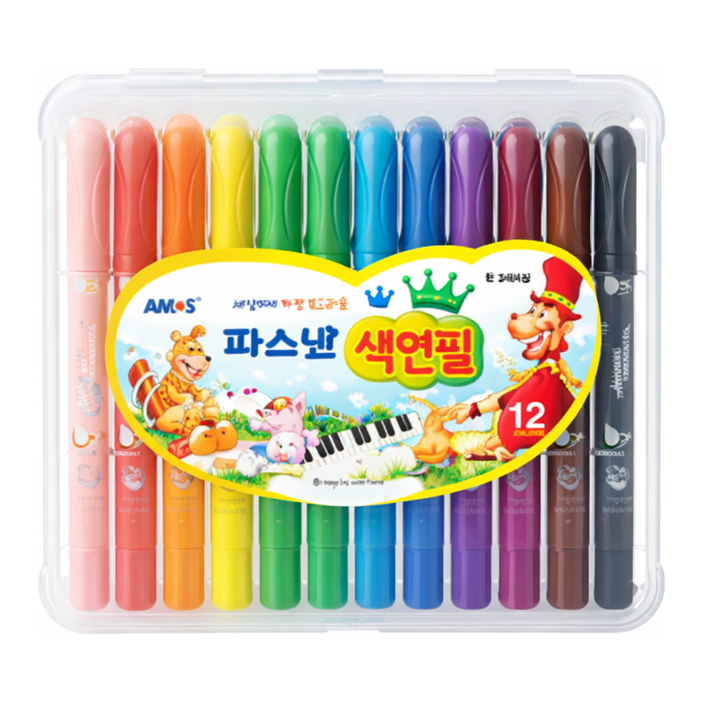 OFFICENEX 아모스 파스넷색연필(12색)