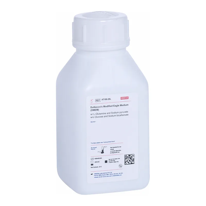 Himedia Dulbecco’s Modified Eagle Medium (DMEM) w/ L-Glutamine and Sodium pyruvate w/o Glucose and Sodium bicarbonate