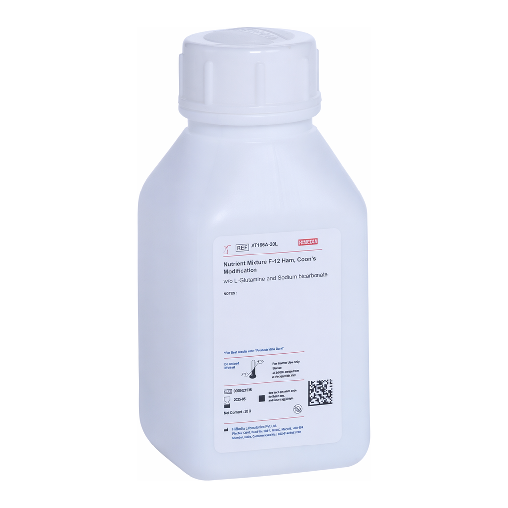 Himedia Nutrient Mixture F-12 Ham, Coon’s Modification w/o L-Glutamine and Sodium bicarbonate