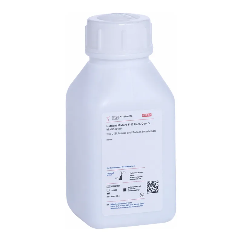 Himedia Nutrient Mixture F-12 Ham, Coon’s Modification w/o L-Glutamine and Sodium bicarbonate