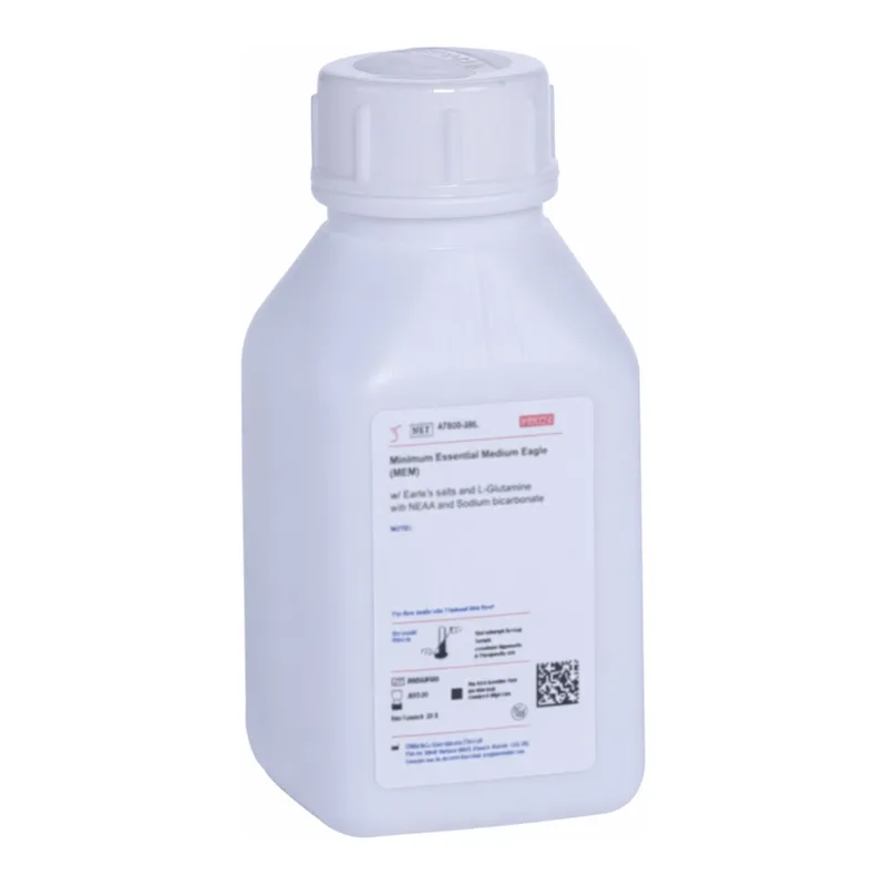 Himedia Minimum Essential Medium Eagle (MEM) w/ Earle’s salts, L-Glutamine and 25mM HEPES buffer w/o Sodium bicarbonate