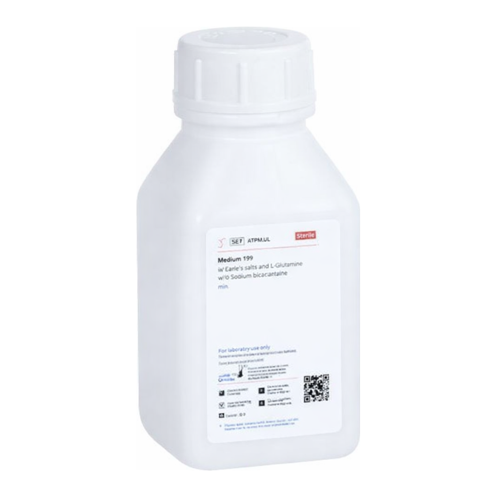 Himedia Medium 199 w/ Earle’s salts w/o L-Glutamine and Sodium bicarbonate