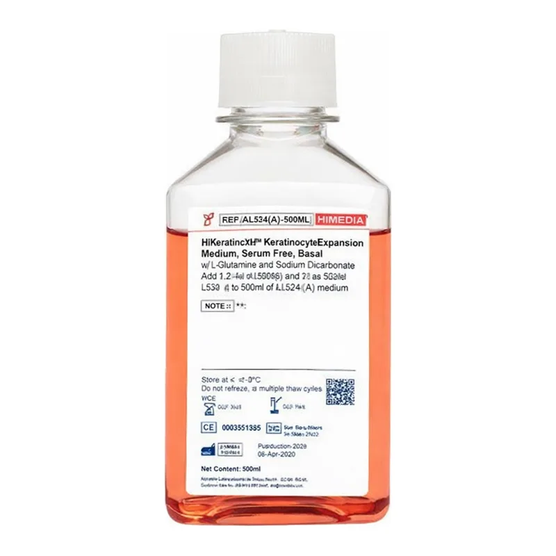 Himedia HiKeratinoXL Keratinocyte Expansion Medium, Serum Free w/L-Glutamine and Sodium bicarbonate