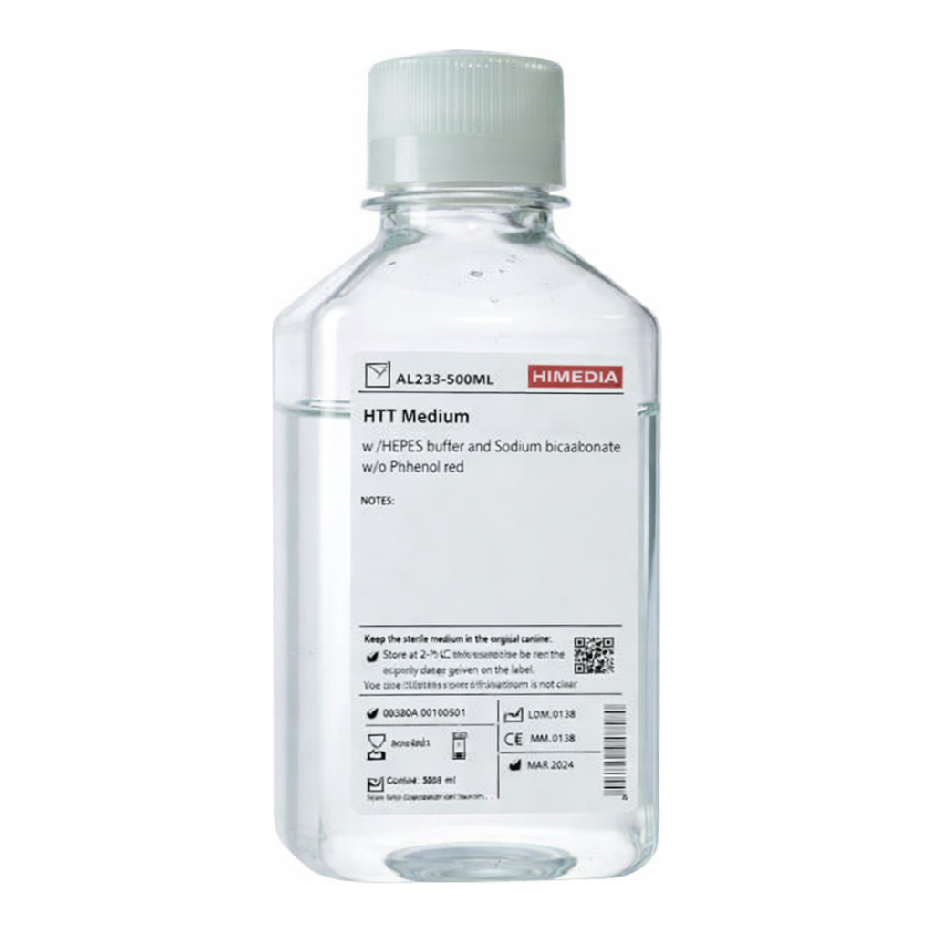 Himedia HTF Medium w/ HEPES buffer and Sodium bicarbonate w/o Phenol red