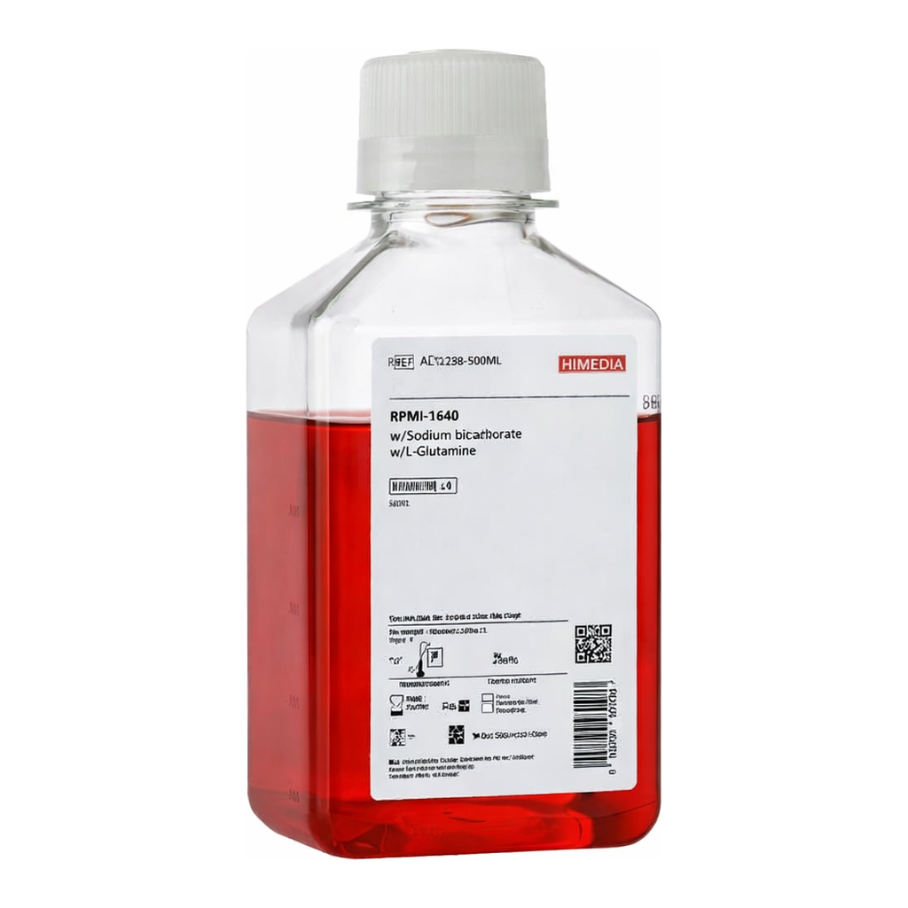 Himedia RPMI-1640 w/ 2mM -Glutamine, 10mM HEPES buffer, 4.5gms Glucose per litre and 2gms per litre Sodium bicarbonate w/o Sodium pyruvate