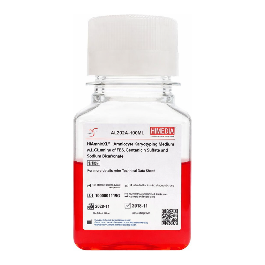 Himedia HiAmnioXL Amniocyte Karyotyping Medium w/ L-Glutamine, FBS, Gentamicin Sulfate and Sodium bicarbonate