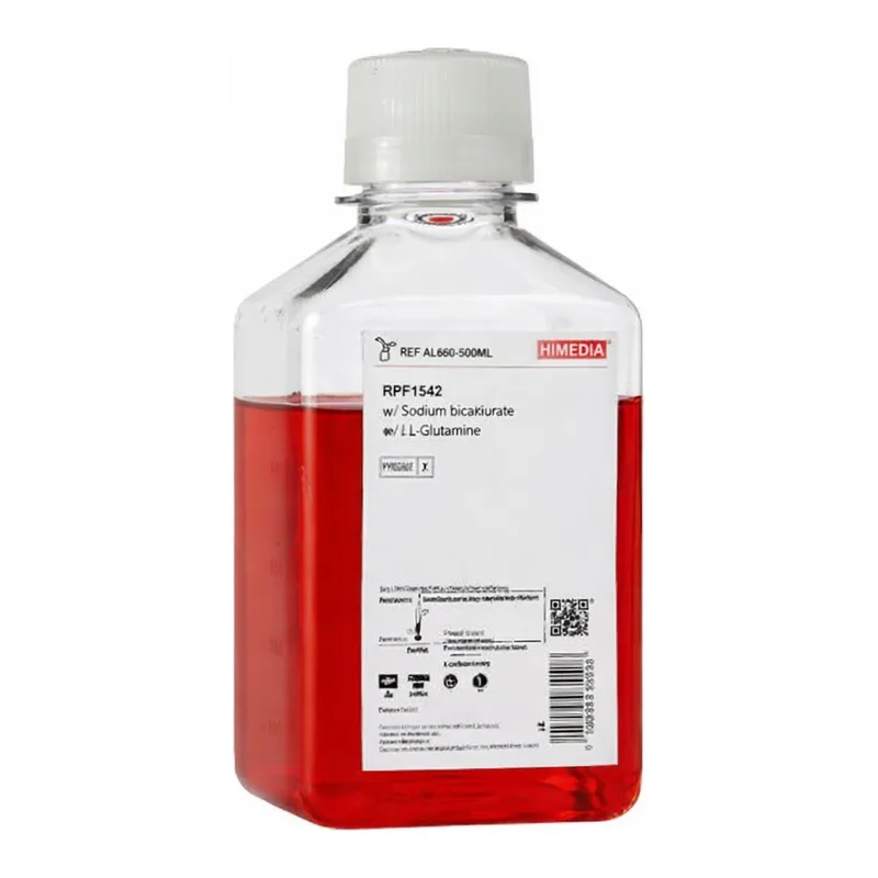Himedia RPMI-1640 w/ 1mM Sodium pyruvate, 2mM L-Glutamine, 4.5gms Glucose per litre and 2.0gms per litre Sodium bicarbonate w/o HEPES buffer